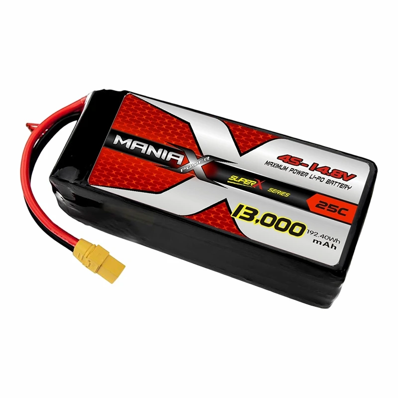 ManiaX عادي Lipo 4S-14.8V 13,000 مللي أمبير 25C بطارية بدون طيار وطائرات بدون طيار